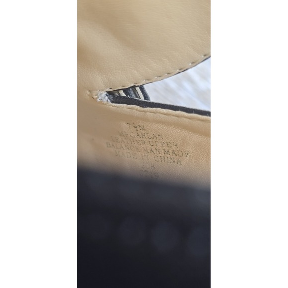 Marc Fisher Garland Black Leather Square Toe Loafer Heels w/ Buckle Detail 7.5M - Picture 9 of 14